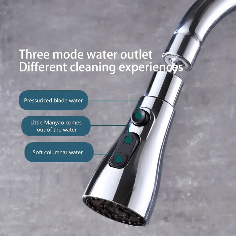 360° Rotation 3 Modes Kitchen Sink Faucet Extension