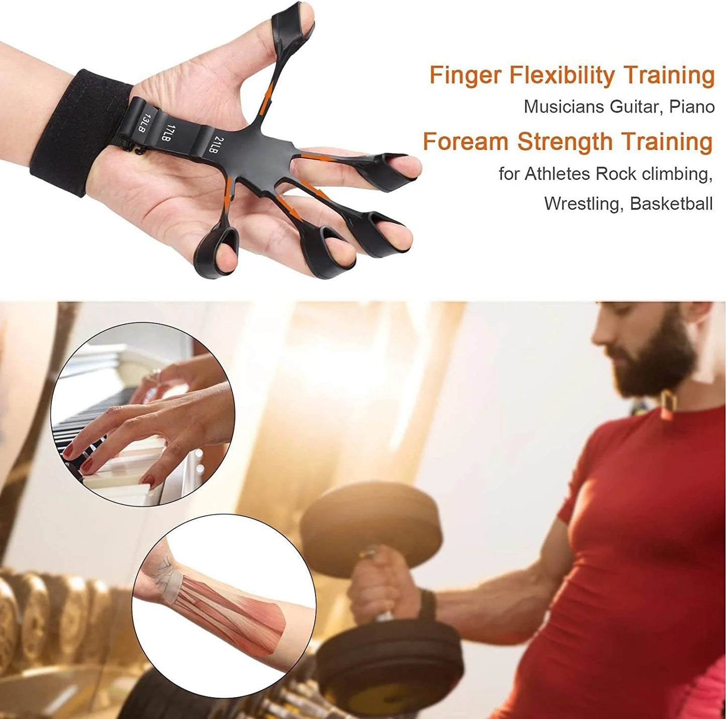 🔥Hot Sale 49% OFF🔥6 Resistant Level Finger Exerciser